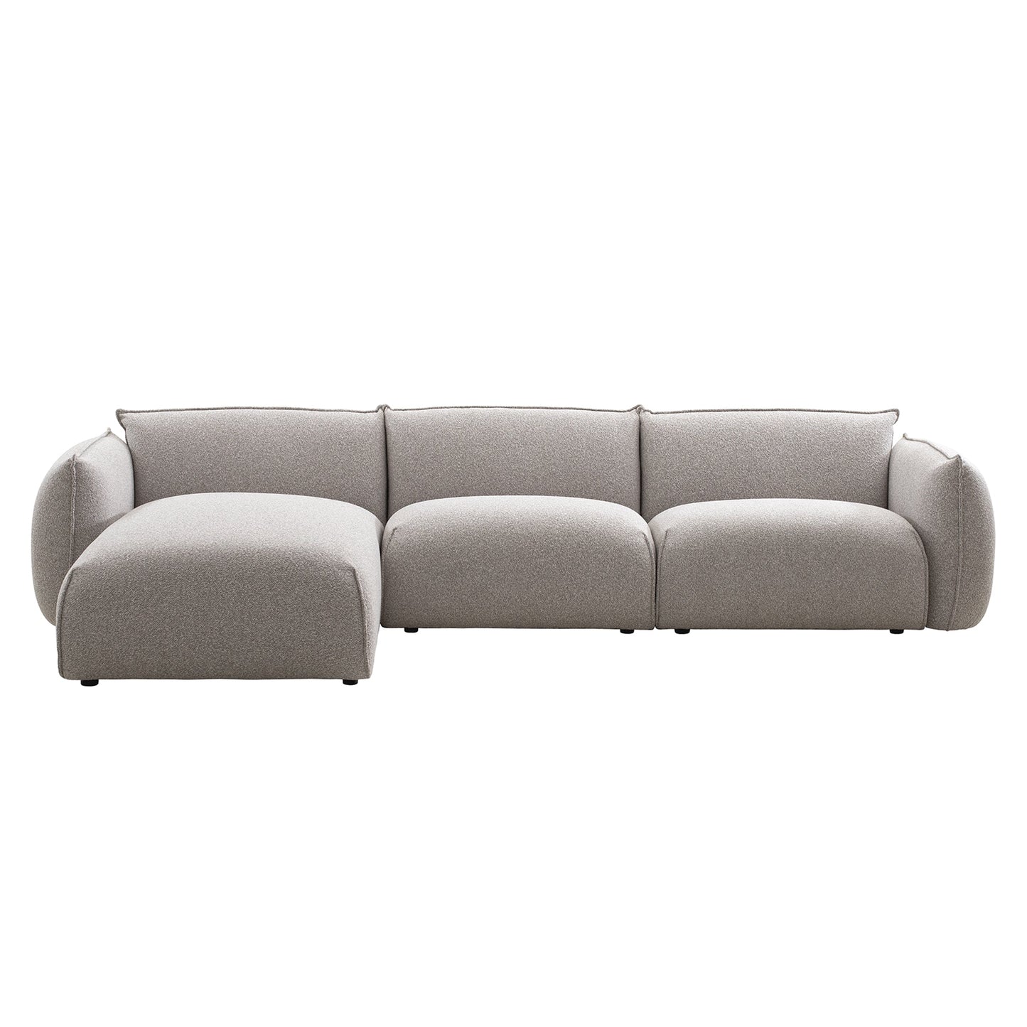 CLC10238-IG 3 Seater Left Chaise Sofa - Clay Grey