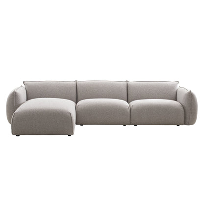 CLC10238-IG 3 Seater Left Chaise Sofa - Clay Grey