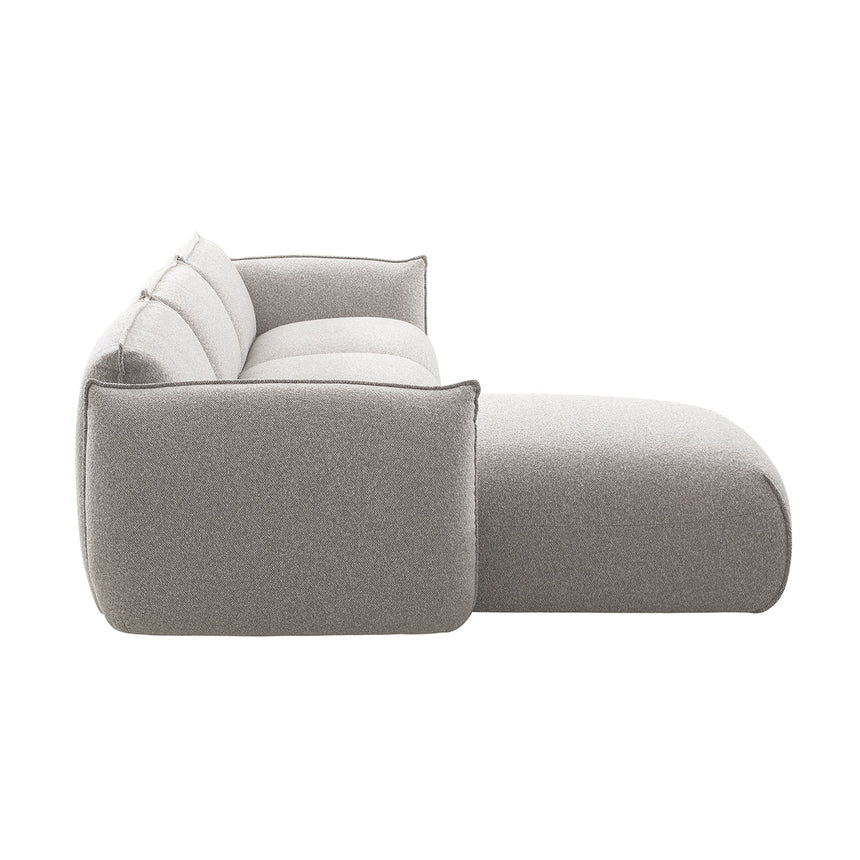 3 Seater Left Chaise Sofa - Clay Grey