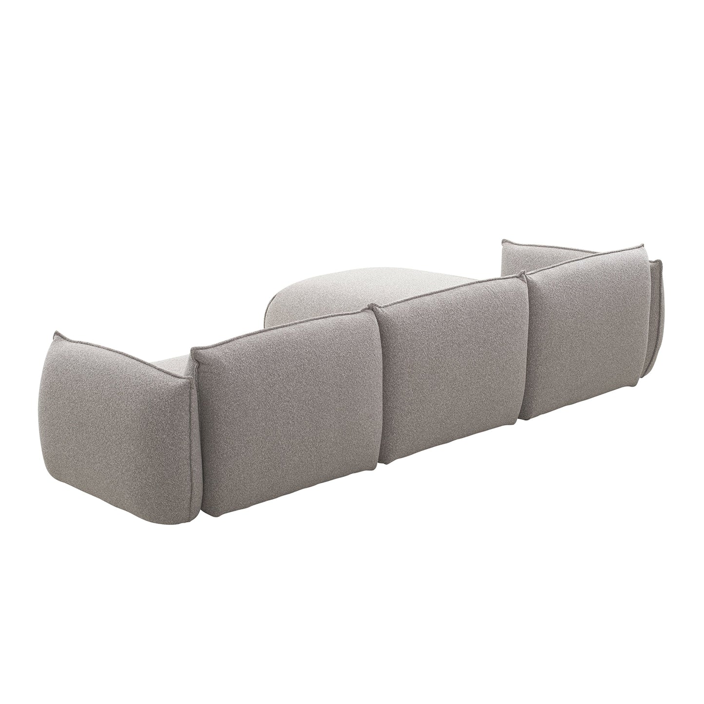CLC10238-IG 3 Seater Left Chaise Sofa - Clay Grey