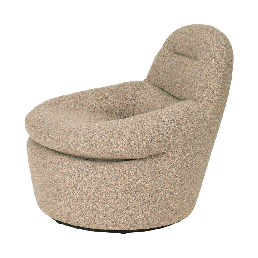 Swivel Lounge Chair - Granite Boucle
