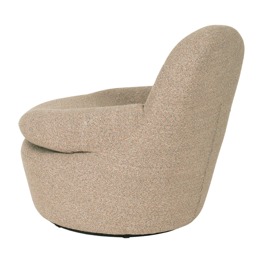 Swivel Lounge Chair - Granite Boucle