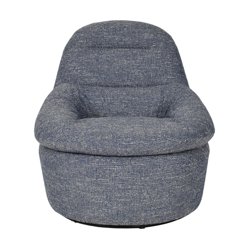Swivel Lounge Chair - Prussian Blue