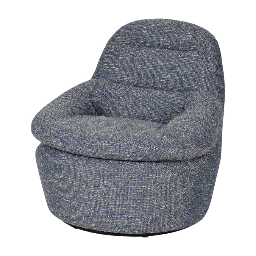 Swivel Lounge Chair - Prussian Blue
