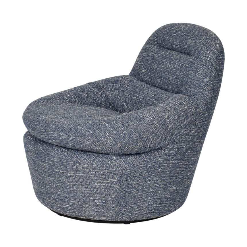 Swivel Lounge Chair - Prussian Blue