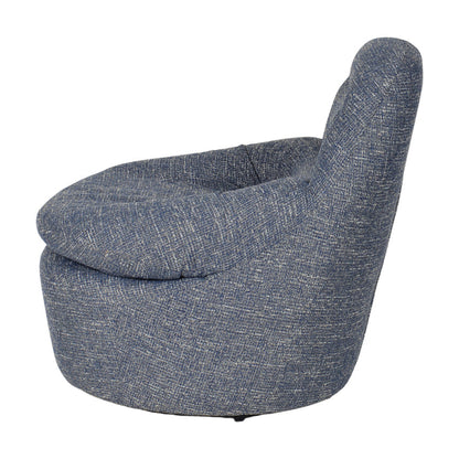 Swivel Lounge Chair - Prussian Blue