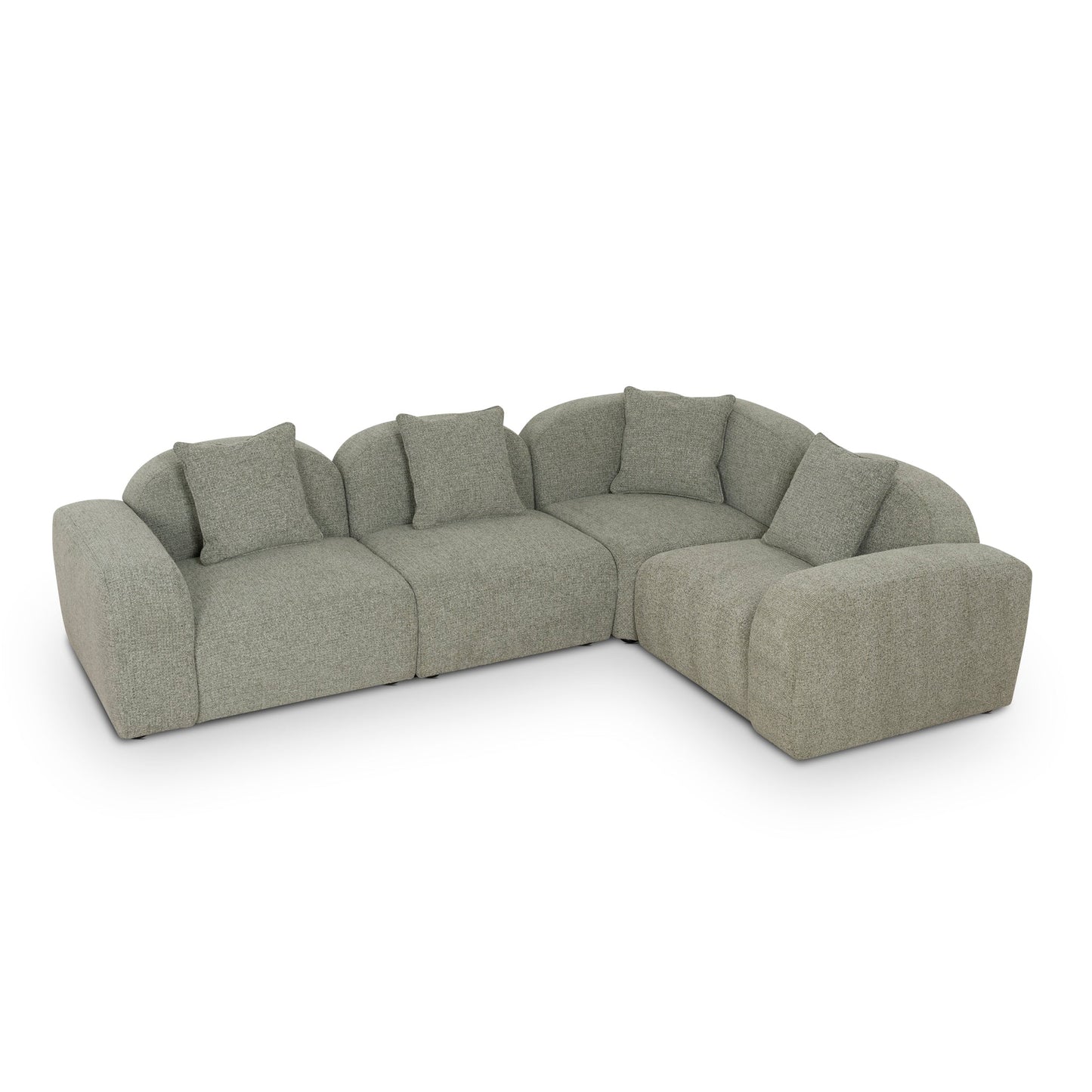 CLC10088-OLS 4 Seater Sofa - Coral Light Green