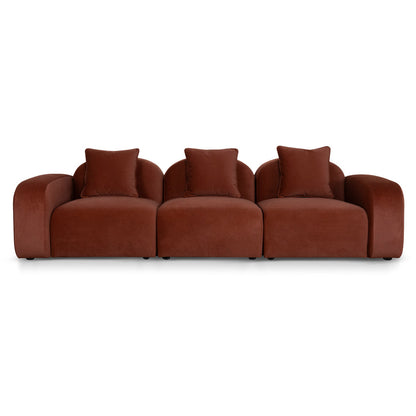4 Seater Sofa - Umber Orange