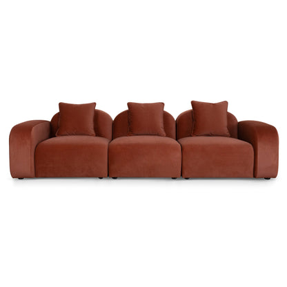 CLC10365-OLS 4 Seater Sofa - Umber Orange