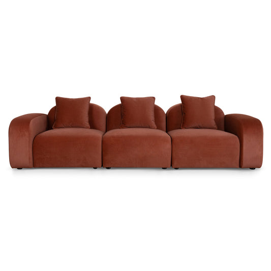 CLC10365-OLS 4 Seater Sofa - Umber Orange