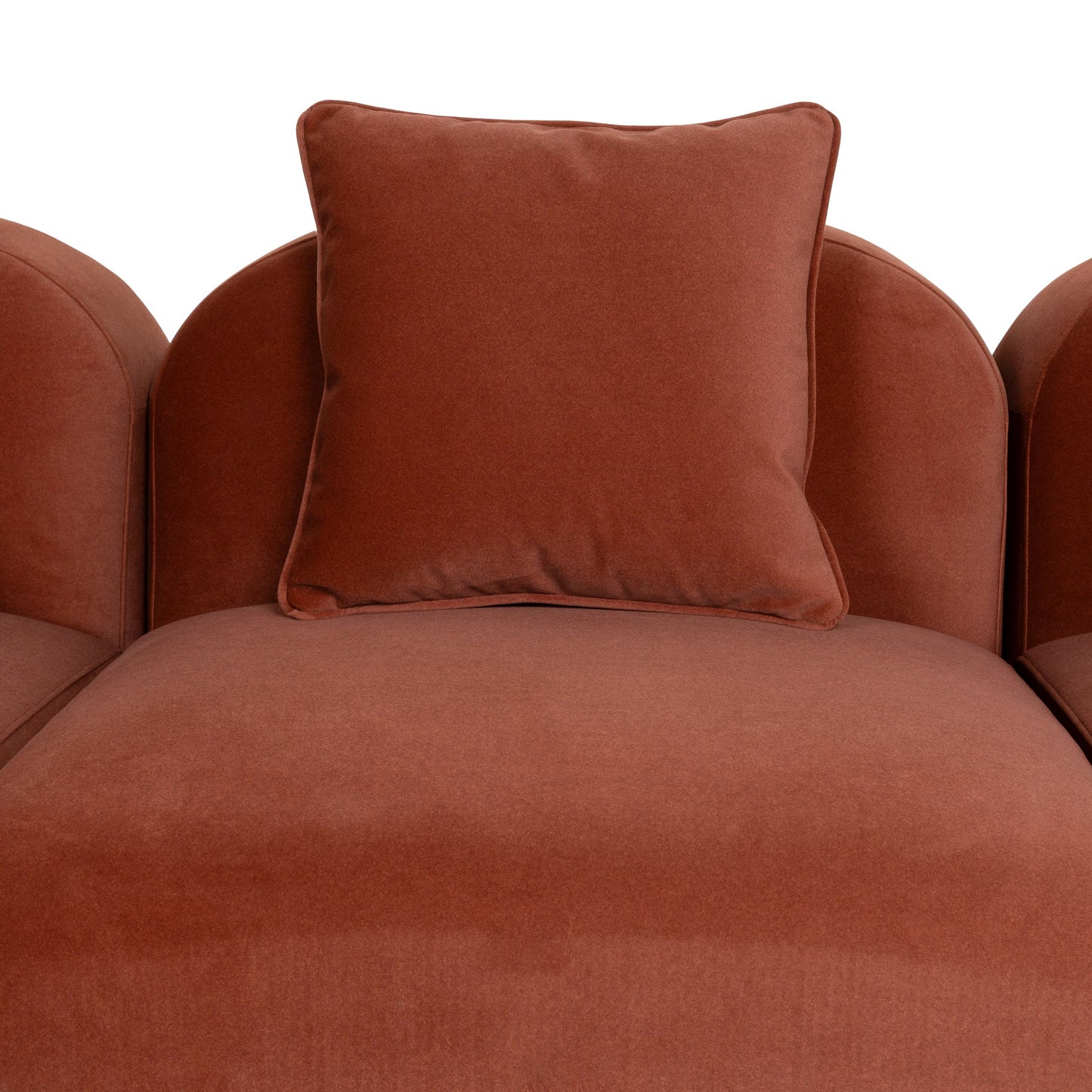 CLC10365-OLS 4 Seater Sofa - Umber Orange