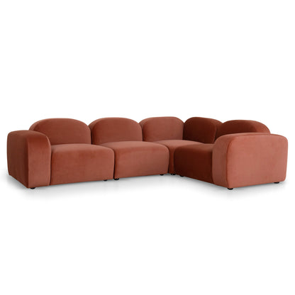 CLC10365-OLS 4 Seater Sofa - Umber Orange