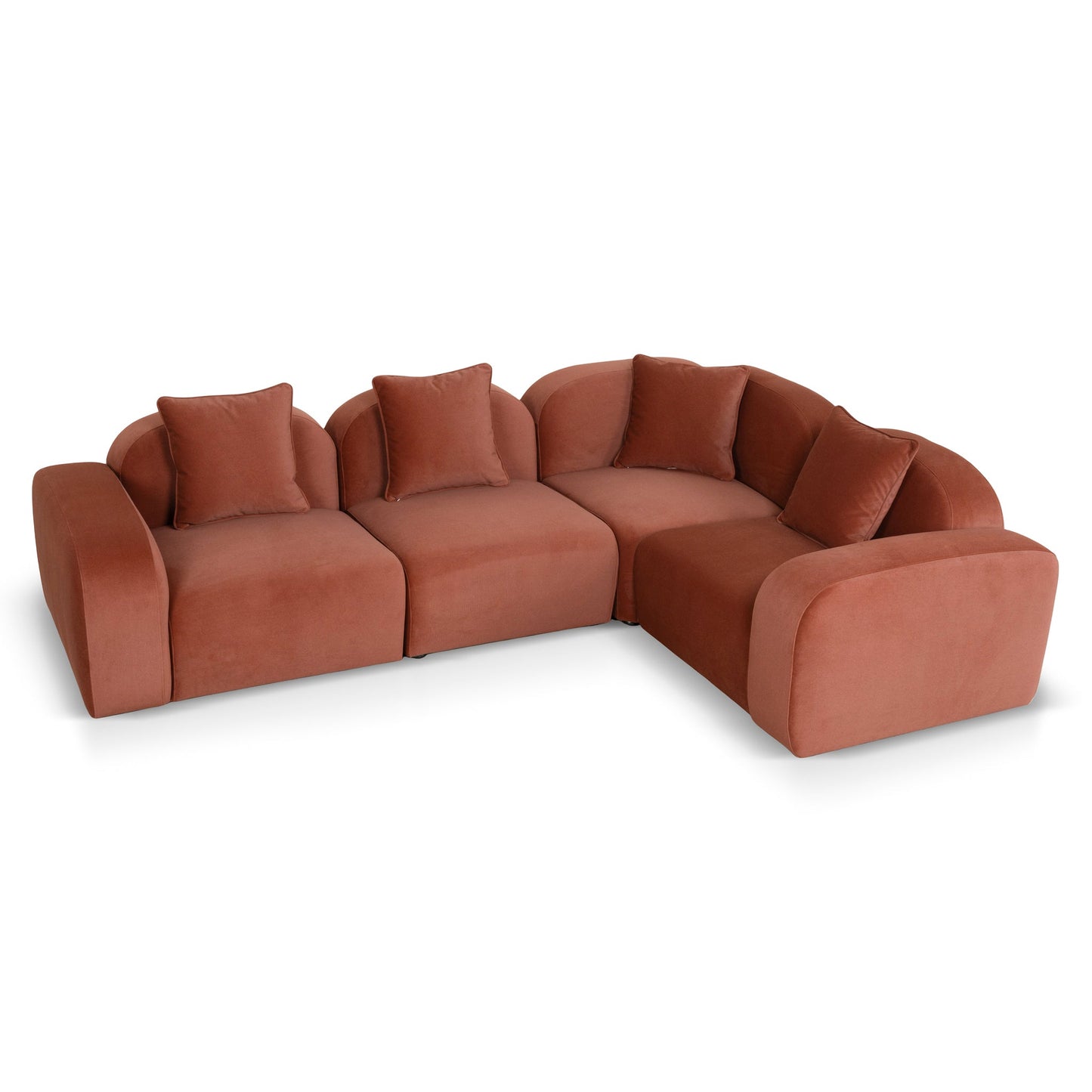 CLC10367-OLS Additional Armless for 4 Seater Sofa - Umber Orange