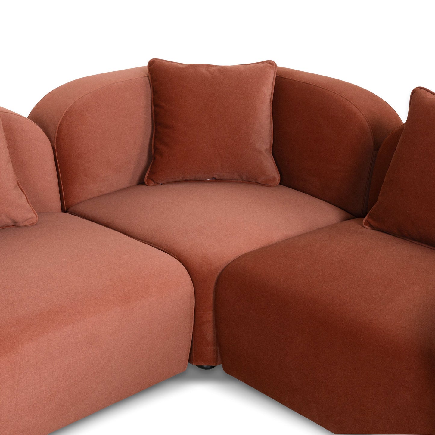 CLC10366-OLS Corner Option for 4 Seater Sofa - Umber Orange