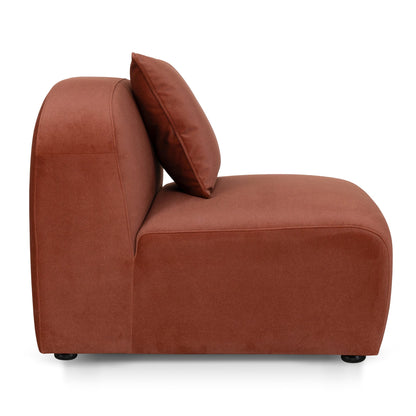 CLC10367-OLS Additional Armless for 4 Seater Sofa - Umber Orange