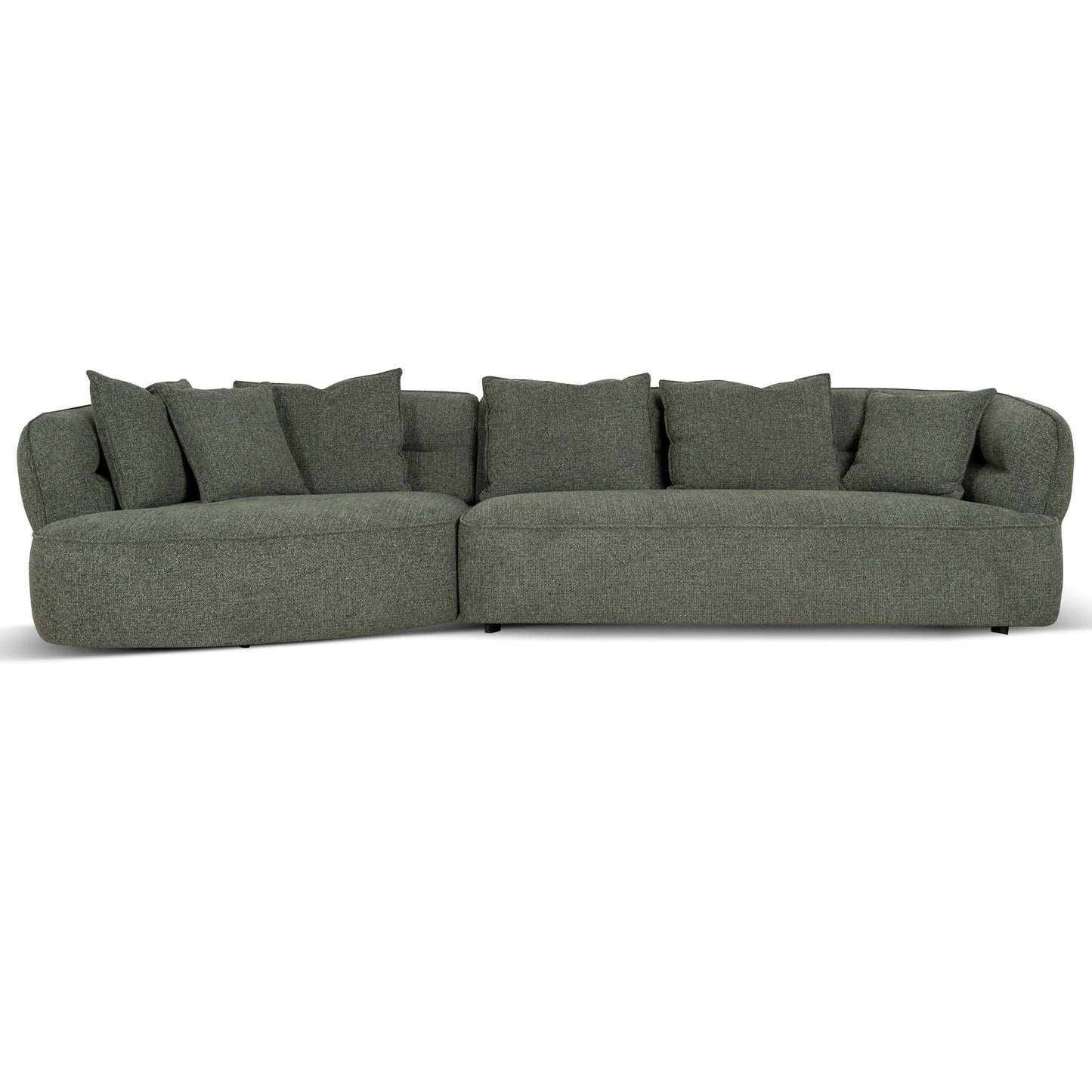 CLC10374-KJ Left Chaise Sofa - Coral Dark Green