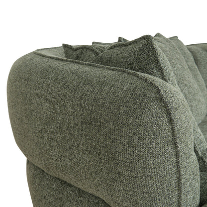 Left Chaise Sofa - Coral Dark Green