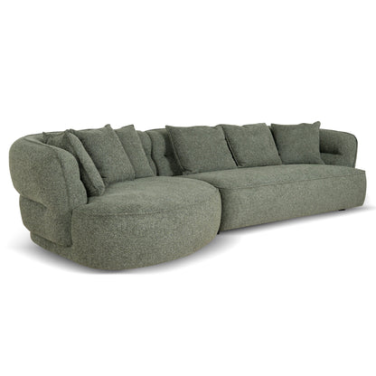 CLC10374-KJ Left Chaise Sofa - Coral Dark Green