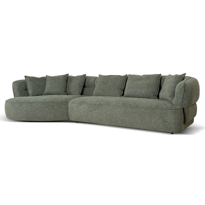 CLC10374-KJ Left Chaise Sofa - Coral Dark Green
