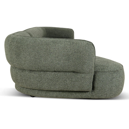 Left Chaise Sofa - Coral Dark Green