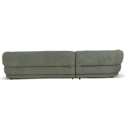 Left Chaise Sofa - Coral Dark Green