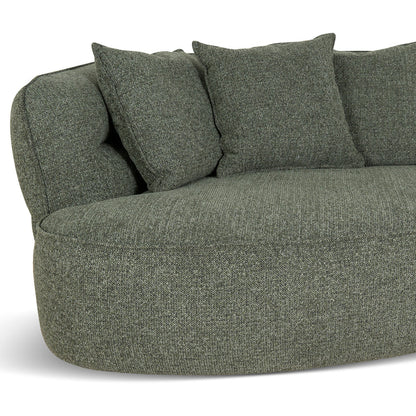Left Chaise Sofa - Coral Dark Green