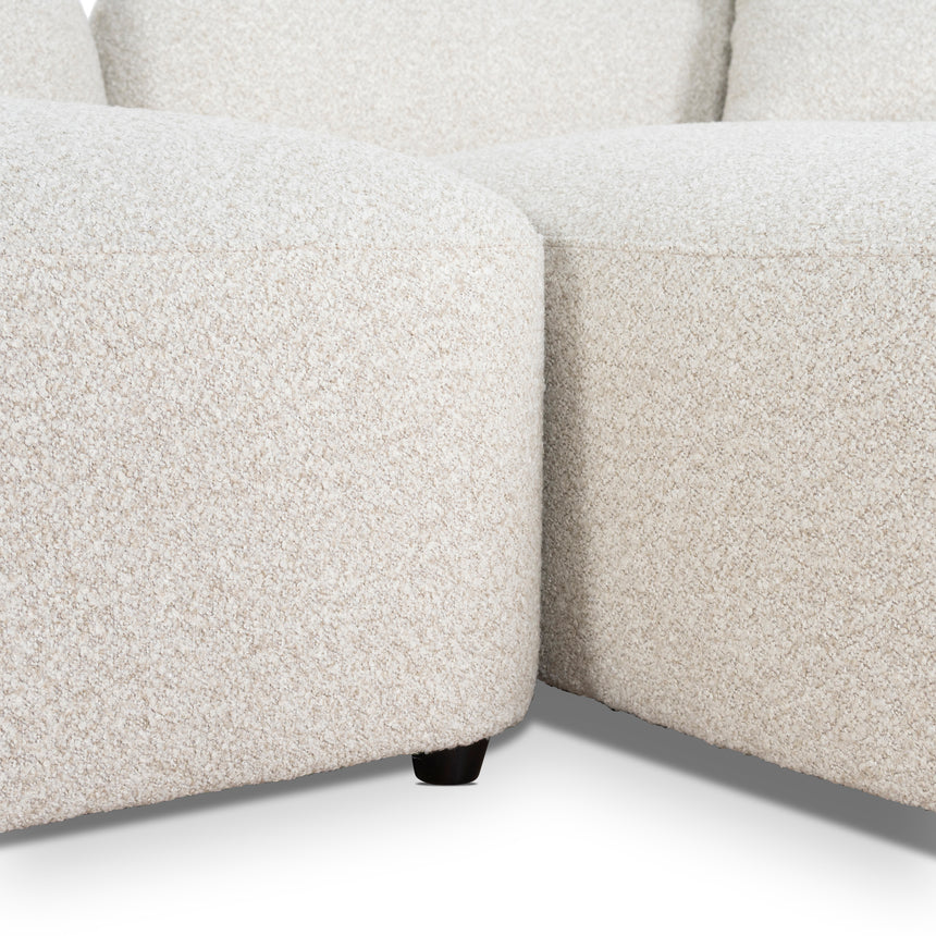 3 Seater Right Chaise Sofa - Oatmeal Beige