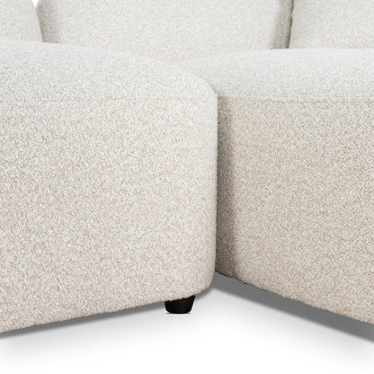 3 Seater Right Chaise Sofa - Oatmeal Beige