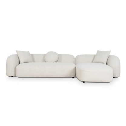 3 Seater Right Chaise Sofa - Oatmeal Beige