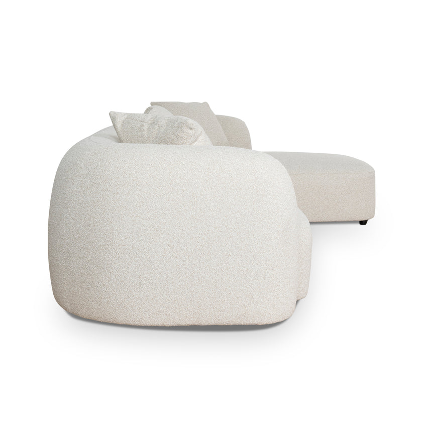 3 Seater Right Chaise Sofa - Oatmeal Beige