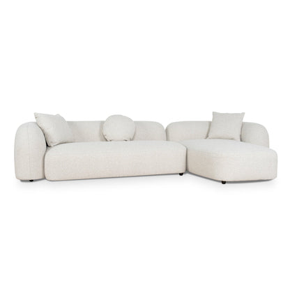 3 Seater Right Chaise Sofa - Oatmeal Beige