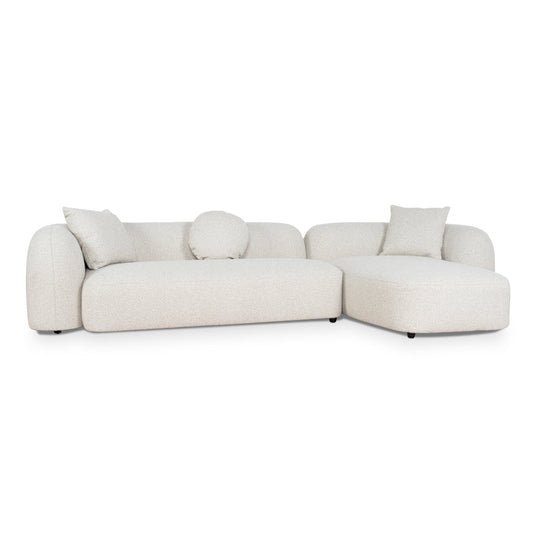 3 Seater Right Chaise Sofa - Oatmeal Beige
