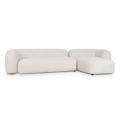 3 Seater Right Chaise Sofa - Oatmeal Beige