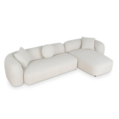 3 Seater Right Chaise Sofa - Oatmeal Beige