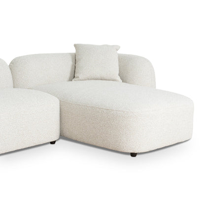 3 Seater Right Chaise Sofa - Oatmeal Beige