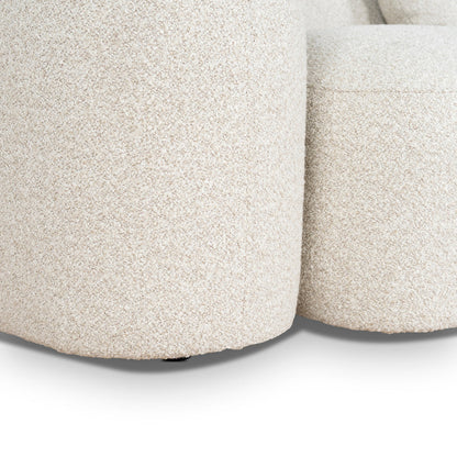 3 Seater Right Chaise Sofa - Oatmeal Beige