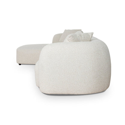 3 Seater Left Chaise Sofa - Oatmeal Beige