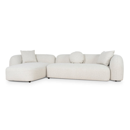 3 Seater Left Chaise Sofa - Oatmeal Beige