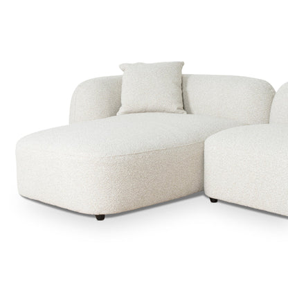 3 Seater Left Chaise Sofa - Oatmeal Beige