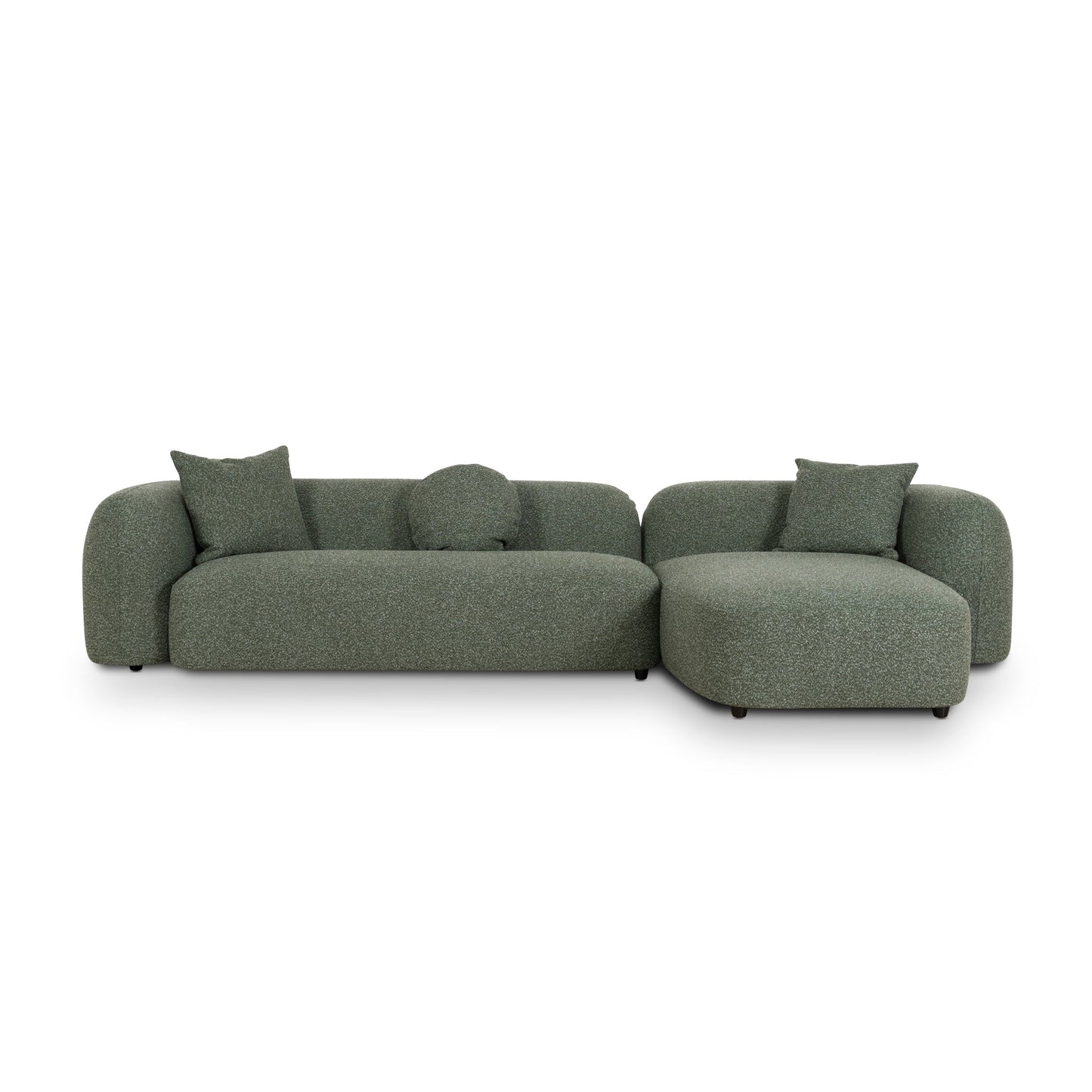 CLC10387-AE 3 Seater Right Chaise Sofa - Amazon Green