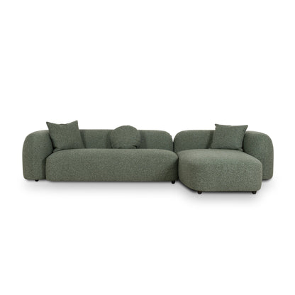 CLC10387-AE 3 Seater Right Chaise Sofa - Amazon Green