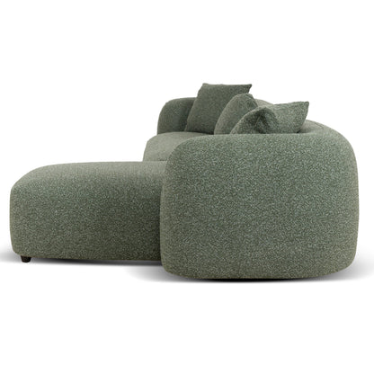 CLC10387-AE 3 Seater Right Chaise Sofa - Amazon Green