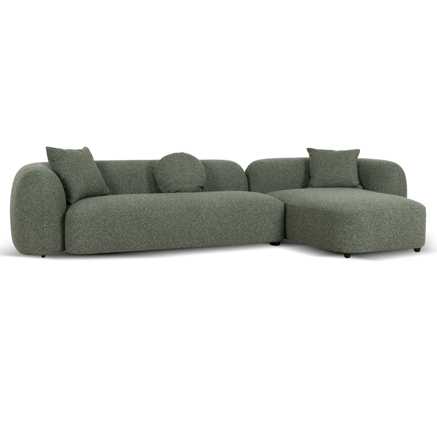 CLC10387-AE 3 Seater Right Chaise Sofa - Amazon Green