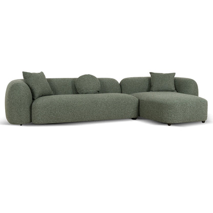 CLC10387-AE 3 Seater Right Chaise Sofa - Amazon Green