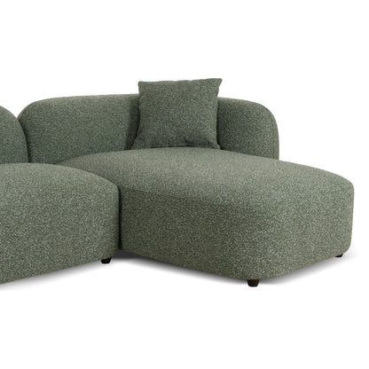 CLC10387-AE 3 Seater Right Chaise Sofa - Amazon Green