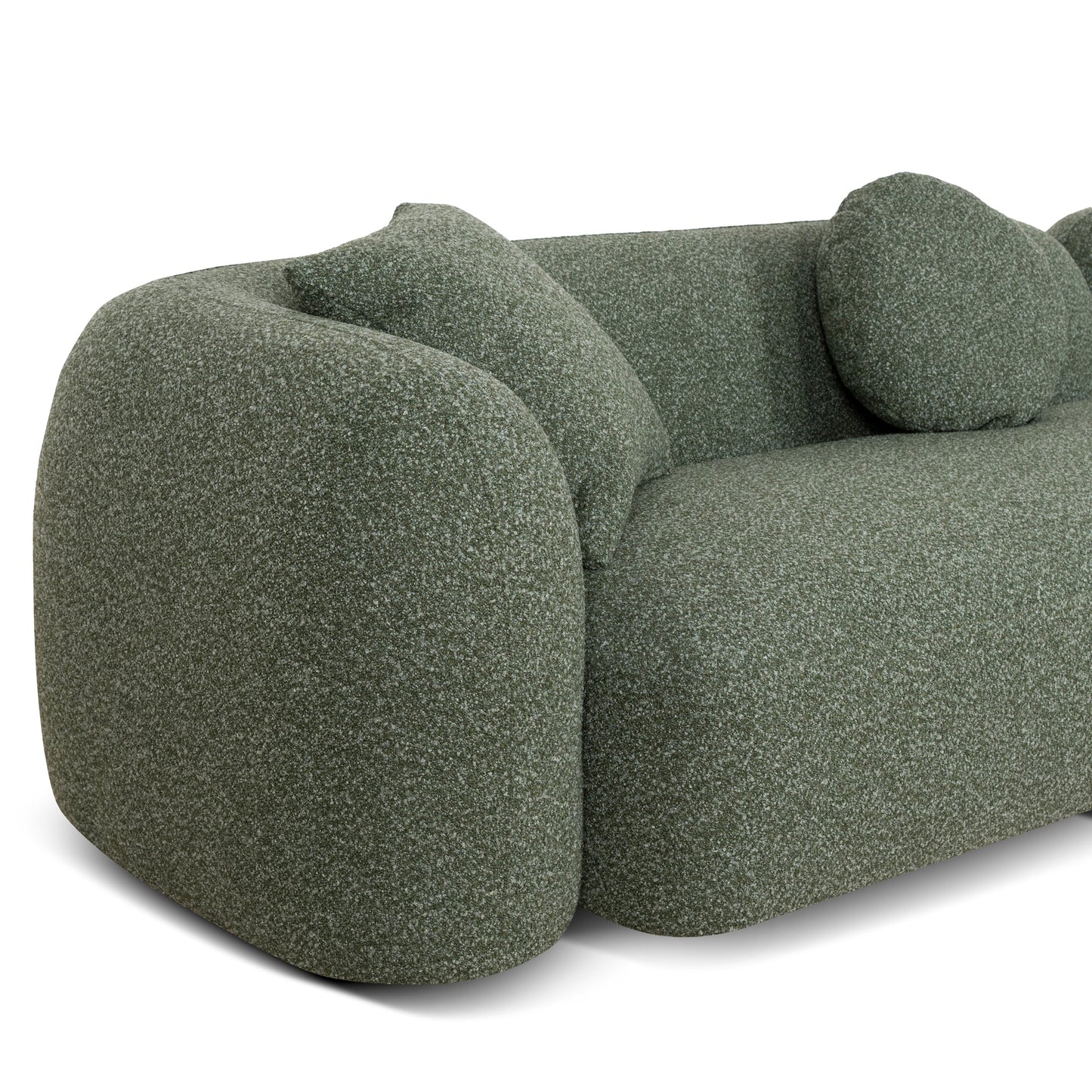 CLC10387-AE 3 Seater Right Chaise Sofa - Amazon Green