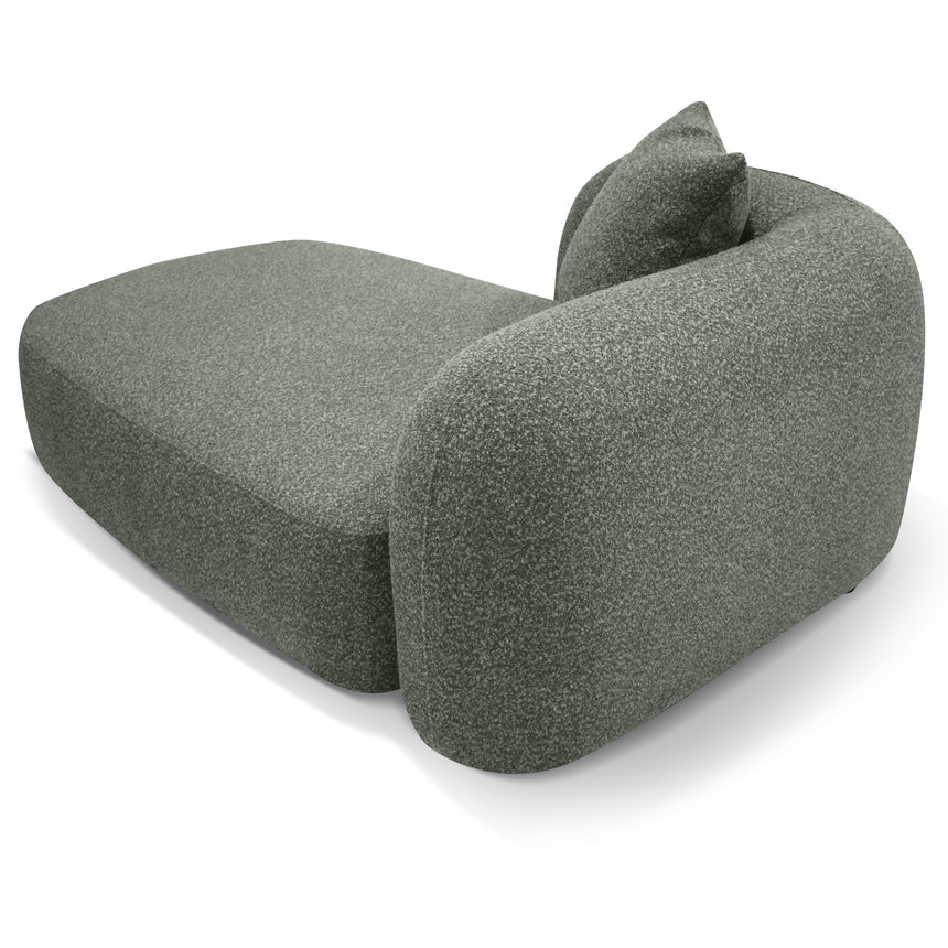 3 Seater Left Chaise Sofa - Amazon Green