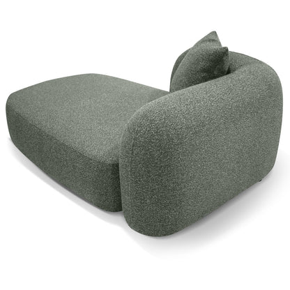 3 Seater Left Chaise Sofa - Amazon Green