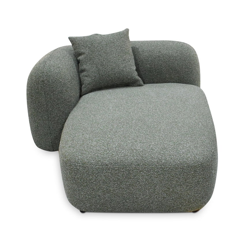3 Seater Left Chaise Sofa - Amazon Green