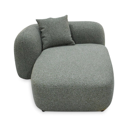 3 Seater Left Chaise Sofa - Amazon Green